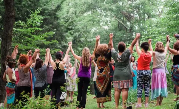 women in a circle